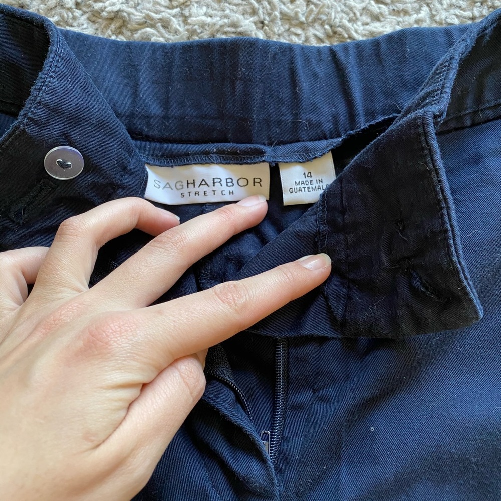 Navy capris. - Picture 5 of 5